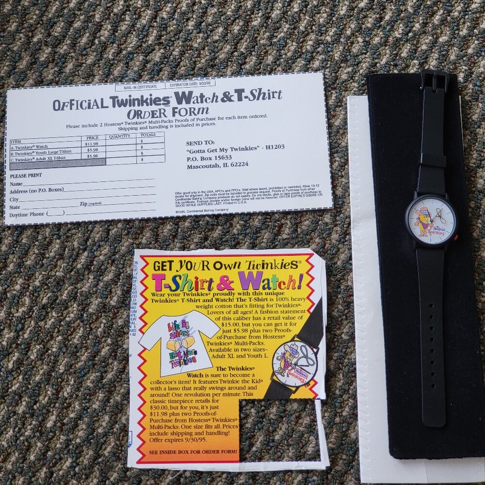 1995 Hostess Twinkies TWINKIE THE KID Animated Watch Mail in Promo Vintage P1